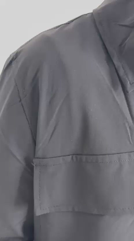 Ensemble surchemise zippée avec col replié et pantalon à poches